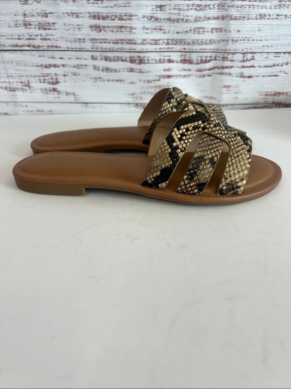 THE DROP- Python print slides/sandals Women’s - Picture 9 of 10
